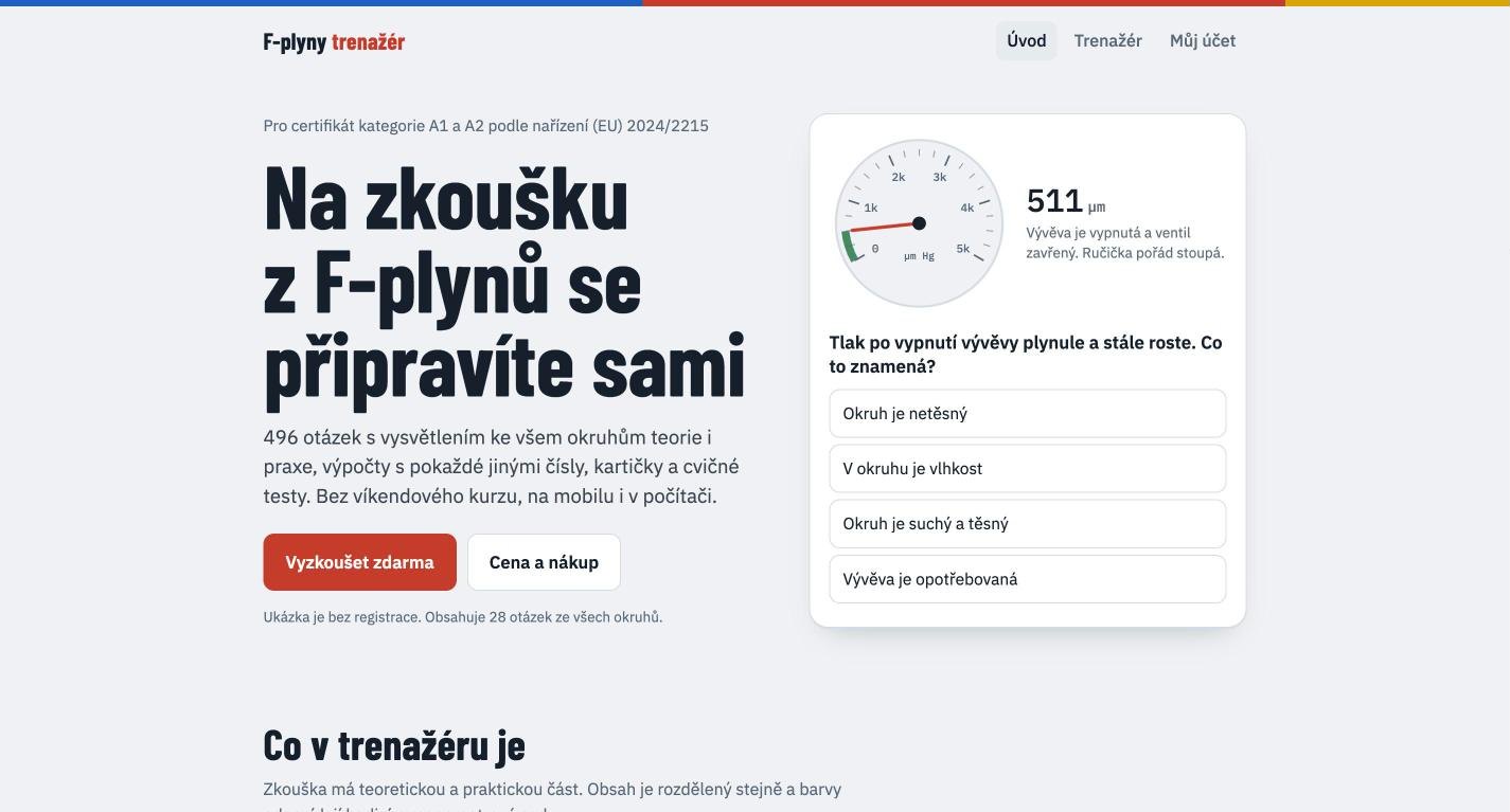 Úvodní stránka webu Zkouska-fplyny.cz